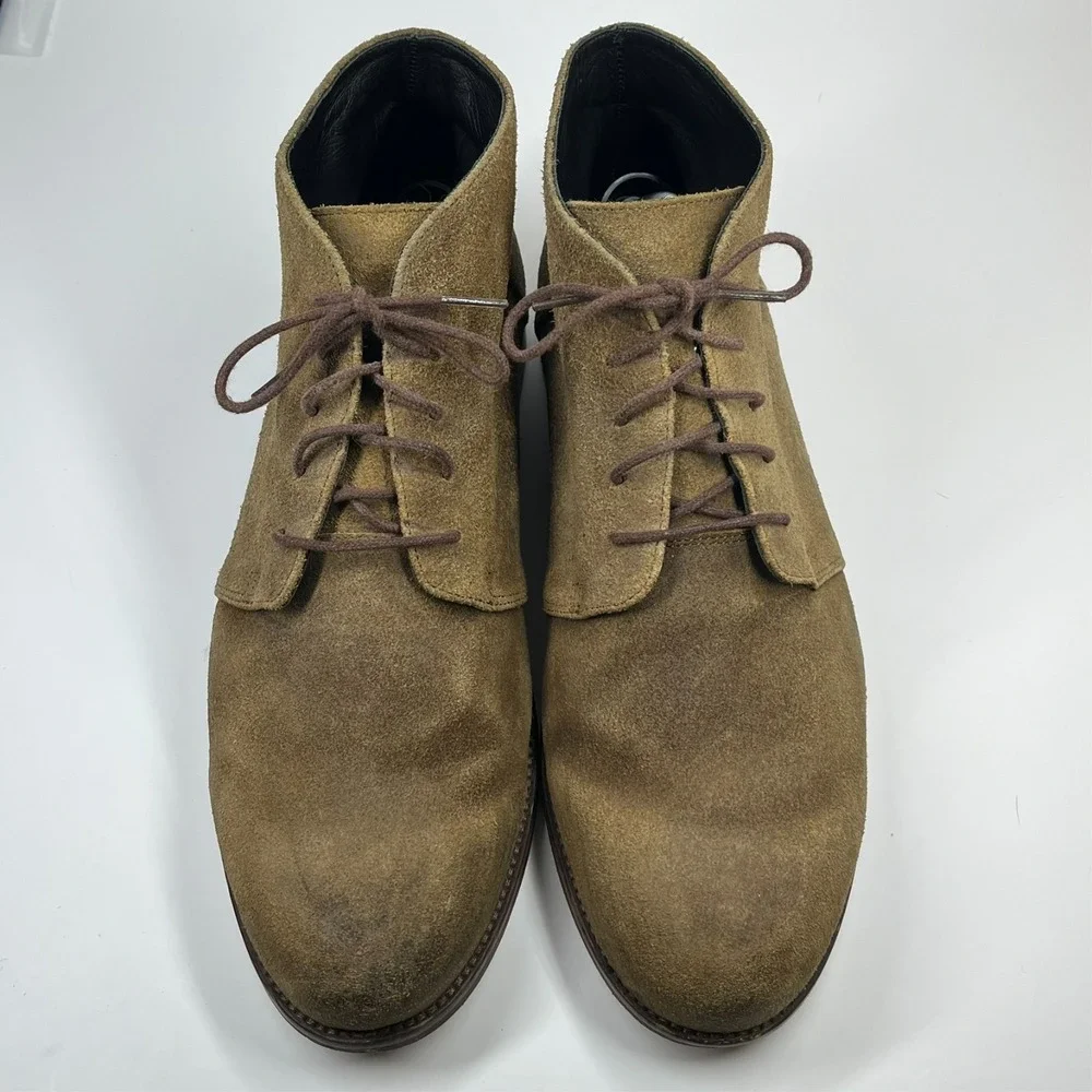 Nisolo Suede Leather Chukka Boots Men's 12 Casual Comfort Lace Up Preppy Tobacco